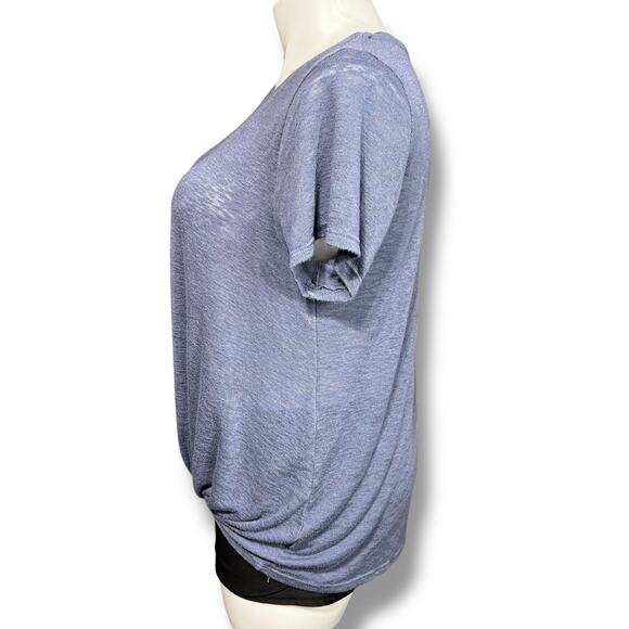 Bobeau Womens T Shirt Top Short Sleeve Twisted Hem Pullover Blue XXL - Picture 4 of 5